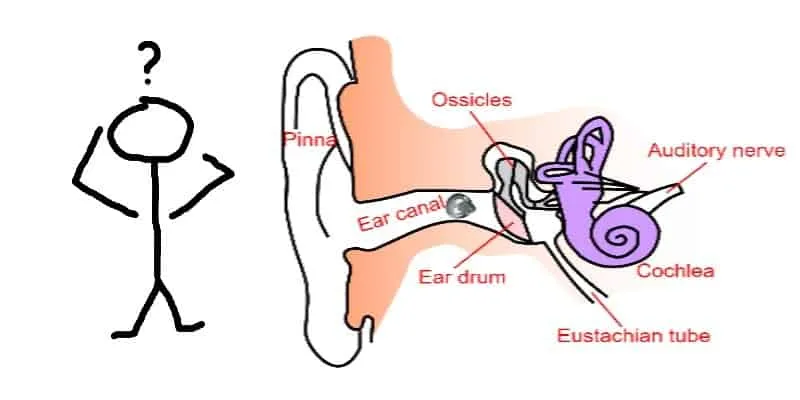 pressure on tympanic membrane 