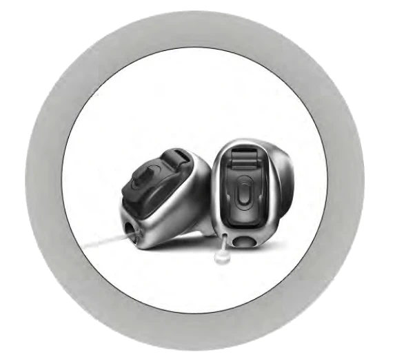 Virto P Titanium: A Custom IIC Offering Paradise close up image detailed hearing aid 