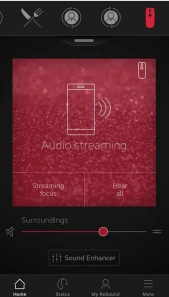 resound smart app, mix audio streaming screen